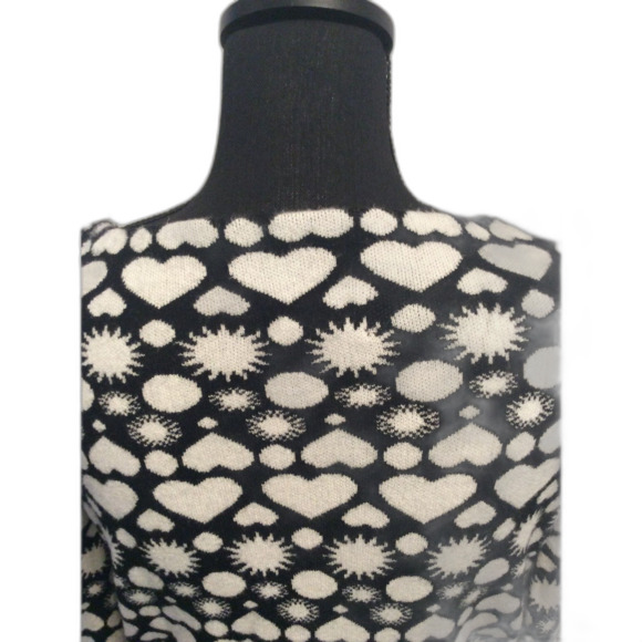 Anthropology Black and White Patterned Women's Sweater - Picture 4 of 5